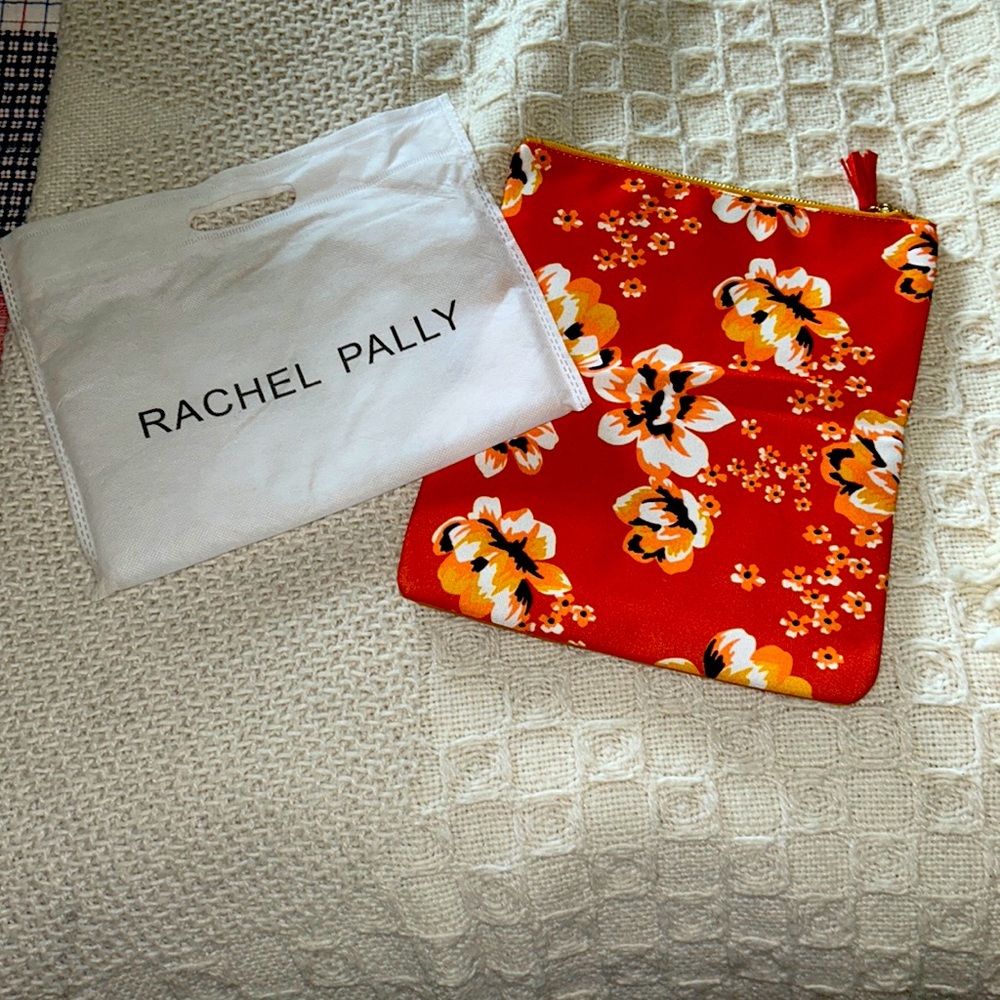 RACHEL PALLY Orange and Yellow Floral Reversible Clutch